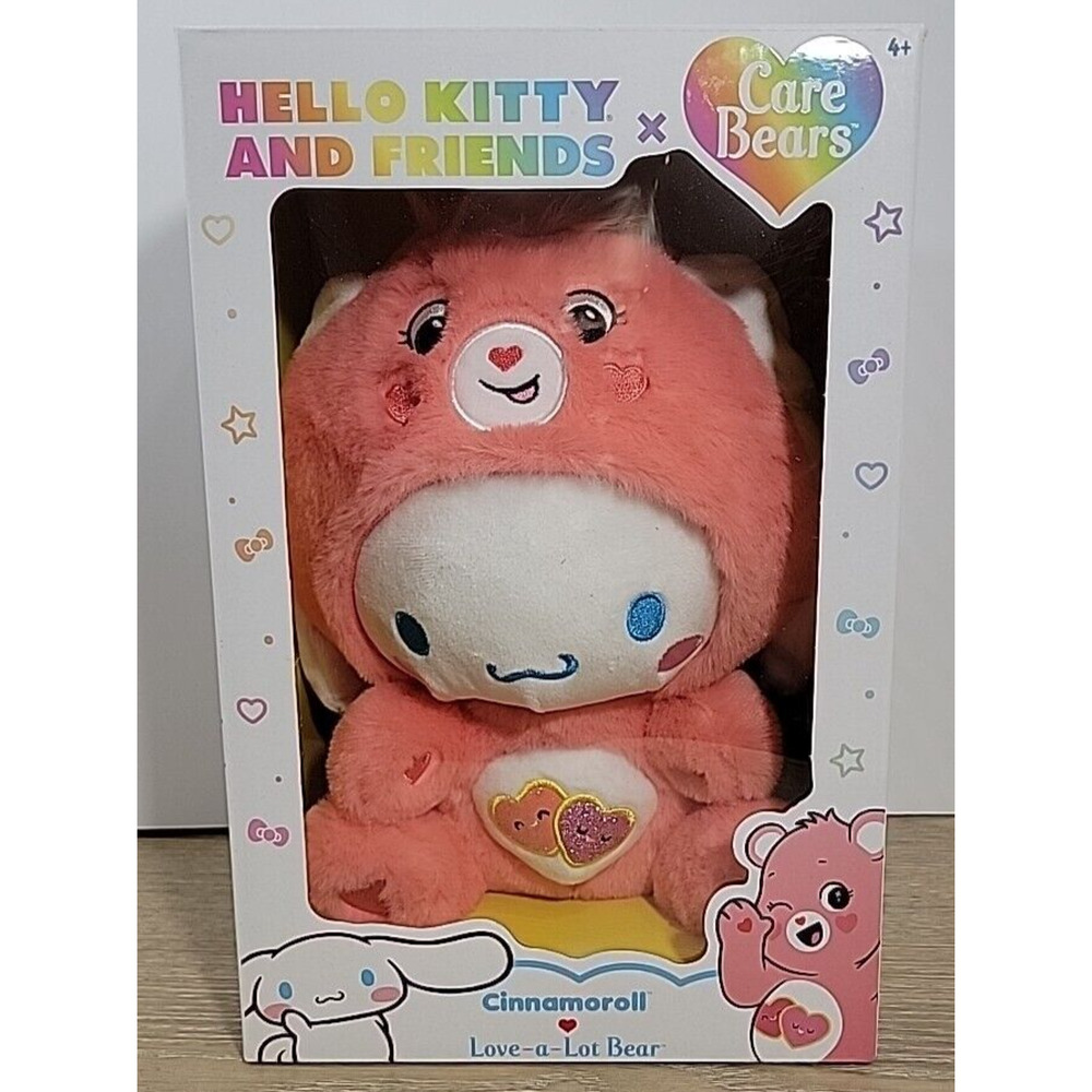 Hello Kitty And Friends X Care Bears Cinnamoroll Loves Love A Lot Bear 10" Plush